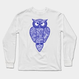 Owl (dark blue) Long Sleeve T-Shirt